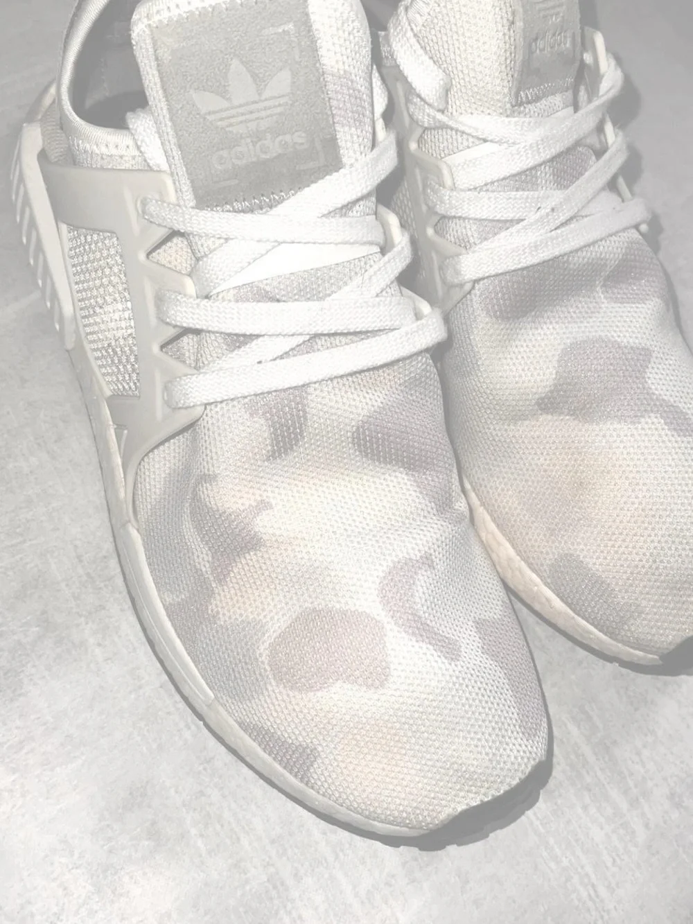 Adidas White Camo NMD R1 Sneakers